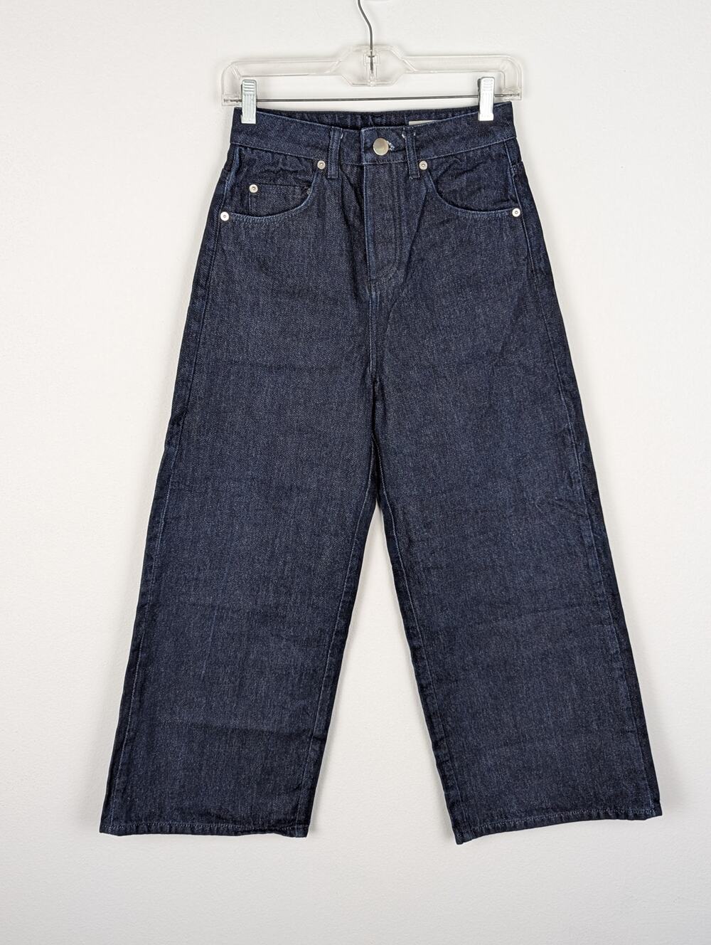 Asos Womens Jeans Sz 4Wide leg,Button fly,Dark Navy see Meas